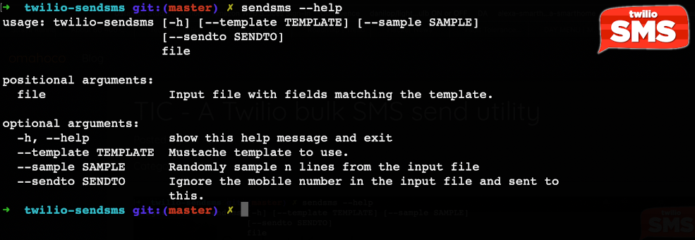 TIC - A Twilio bulk SMS send utility